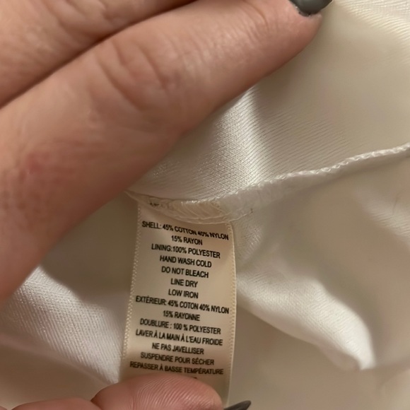 Large Monteau Woman’s Dress Shirt | Off White Lace and Slip - Picture 6 of 6